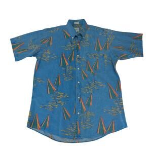 Vintage Chaps Ralph Lauren '80s '90s Short Sleeve Button-down Shirt‎ Men's Large